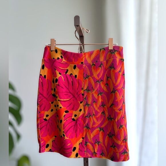 FARM RIO ANTHROPOLOGIE Pepper Fruit Snack Hipster Banana Art Polka Mini Skirt XS - Picture 6 of 15